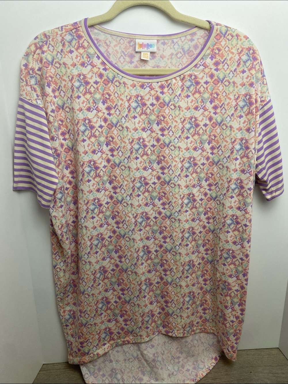 LuLaRoe Pastel Mosaic Short Sleeve Tee irma